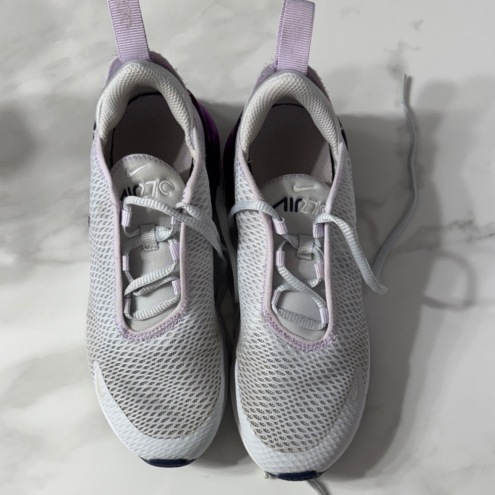 Nike Women's Air Max 270 React Sneakers - White & Light Purple - Picture 8 of 9